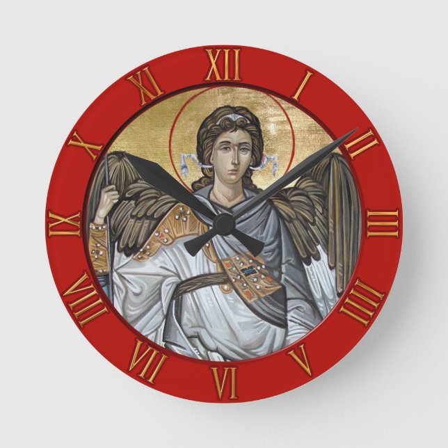 Archangel Michael Round Clock (Front)
