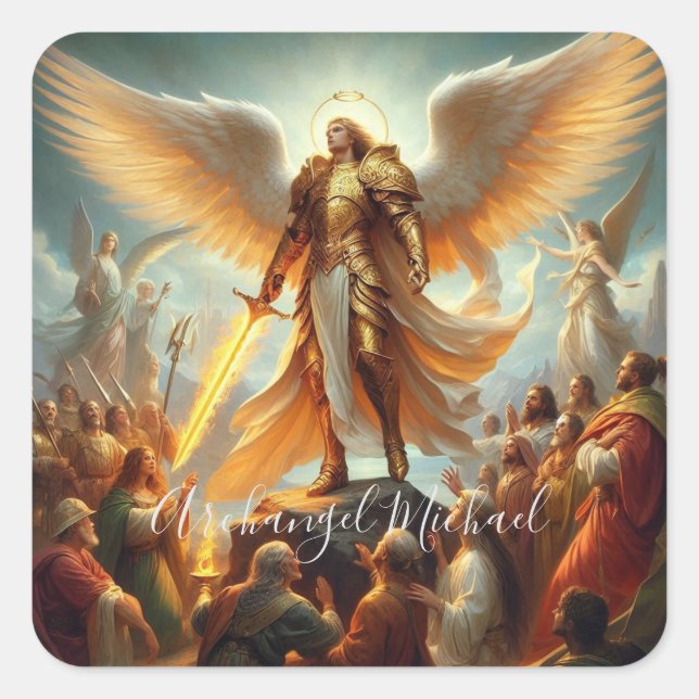 Archangel Michael Square label (Front)