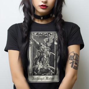 Archangel Michael Tarot Card Religious Art Gothic T-Shirt