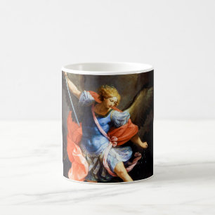 Archangel Michael tramples Satan, Guido Reni Coffee Mug