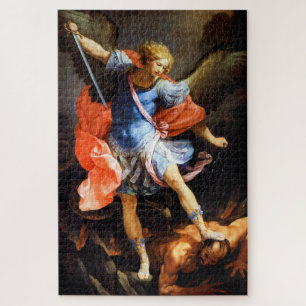 Archangel Michael tramples Satan, Guido Reni Jigsaw Puzzle