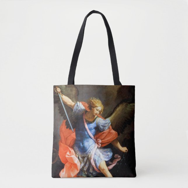 Archangel Michael tramples Satan, Guido Reni Tote Bag (Front)