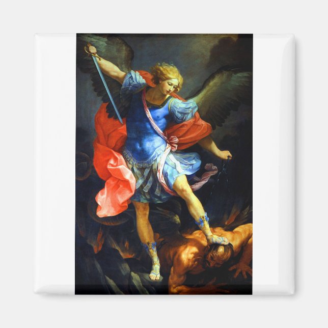 Archangel Michael tramples Satan Magnet (Front)