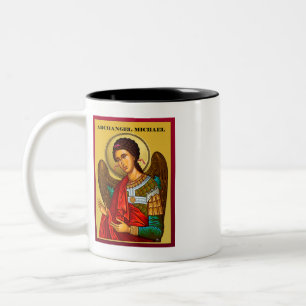 Archangel Michael Two-Tone Coffee Mug