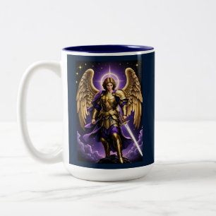 Archangel Michael  Two-Tone Coffee Mug