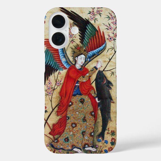 ARCHANGEL RAPHAEL AND FISH PARCHMENT Case-Mate iPhone CASE (Back)