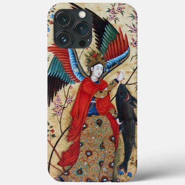 ARCHANGEL RAPHAEL AND FISH PARCHMENT Case-Mate iPhone CASE (Back)