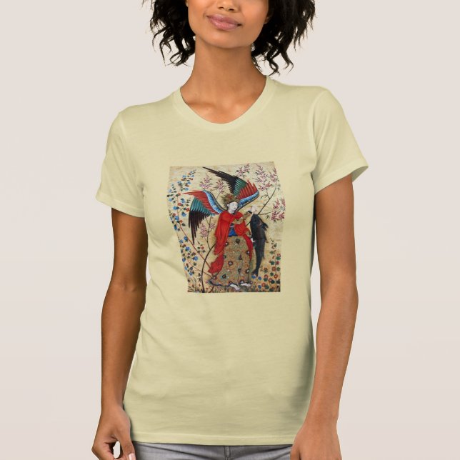 ARCHANGEL RAPHAEL AND FISH PARCHMENT T-Shirt (Front)