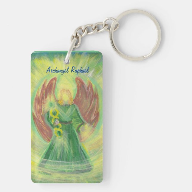 Archangel Raphael and Gabriel Key Ring (Back)