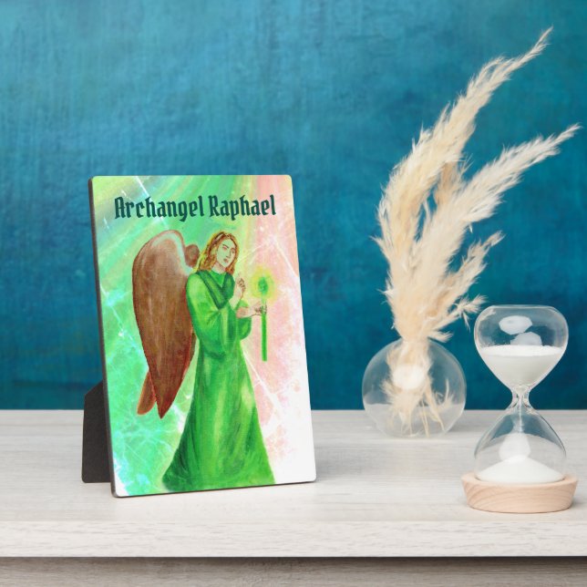 Archangel Raphael Display Plaque w/ easel (Side)