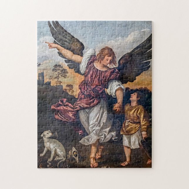 Archangel Raphael Drawing - St Raphael Jigsaw Puzzle (Vertical)