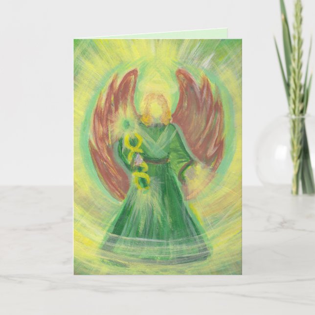 Archangel Raphael Greeting Card w/ Message (Front)