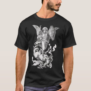 Archangel Saint Michael Fighting the Dragon Cathol T-Shirt