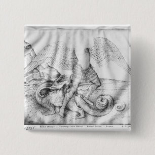 Archangel St. Michael, c.1450 15 Cm Square Badge