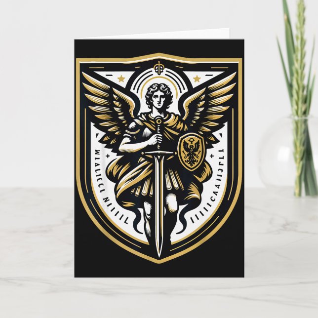 Archangel St Michael Christian  Card (Front)