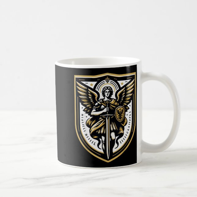 Archangel St Michael Christian  Coffee Mug (Right)