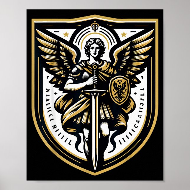 Archangel St Michael Christian  Poster (Front)