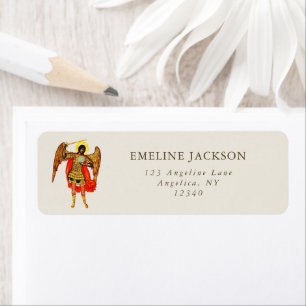 Archangel St Michael Fine Art Guardian Angel Return Address Label