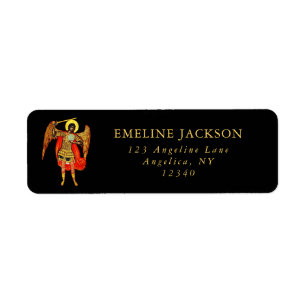 Archangel St Michael Fine Art Guardian Angel Return Address Label