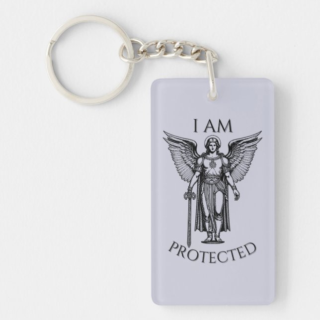 Archangel St Michael Protection Prayer Keychain (Front)