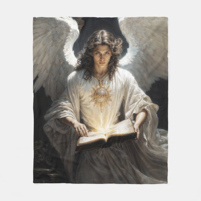 Archangel Uriel Fleece Blanket (Front)