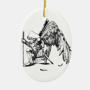 ArchAngel Warrior Ceramic Tree Decoration