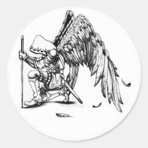 ArchAngel Warrior Classic Round Sticker