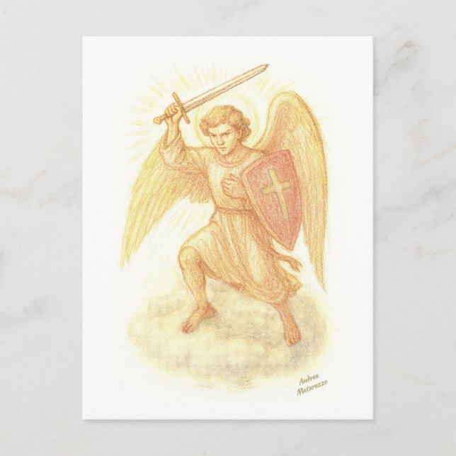 Archangel with Sword Postcard (Front)