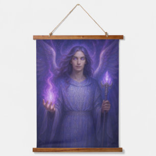 Archangel Zadkiel – Guardian of the Violet Flame Hanging Tapestry
