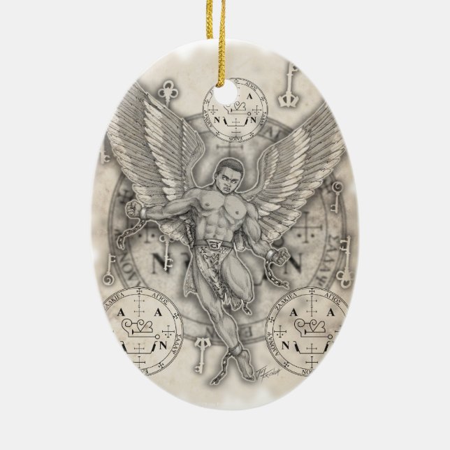 Archangel Zadkiel Ornament (Back)