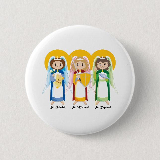 Archangels 6 Cm Round Badge (Front)