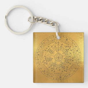 Archangels Seal, God Seal, Sigillum Dei Aemeth  Key Ring