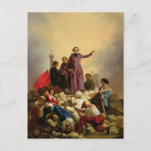 Archbishop Affre on the Barricades, 1848 Postcard