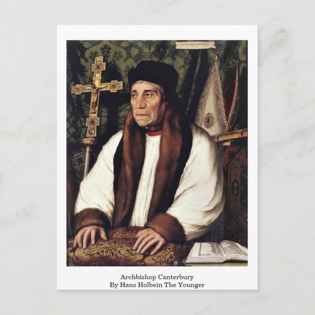 Archbishop Canterbury By Hans Holbein The Younger Postcard (Front)