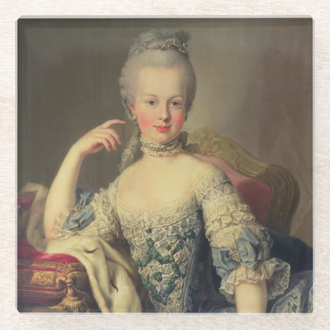 Archduchess Marie Antoinette Glass Coaster (Front)