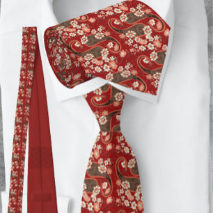 Archduke Red & Brown Paisley NeckTie
