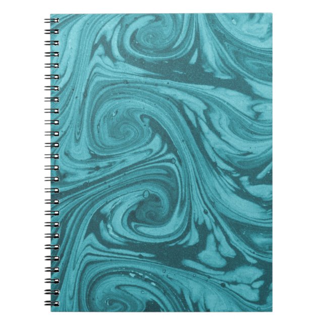 Arched and curved backdrop in tones of turquoise,  notebook (Front)