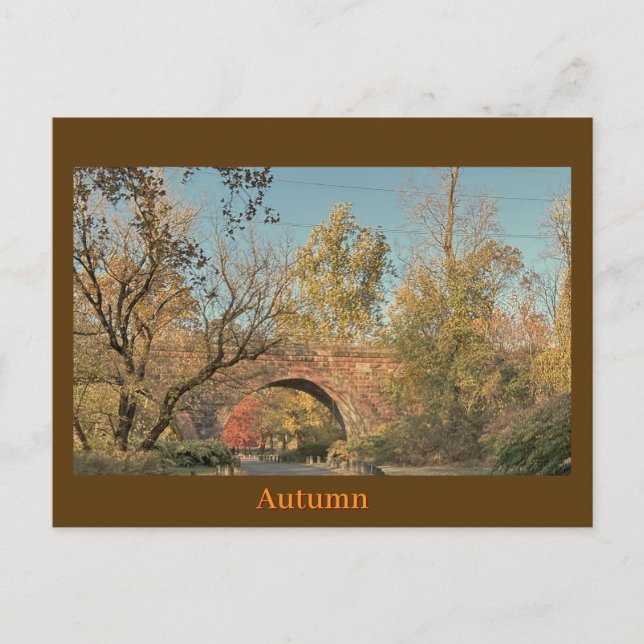 Arched Bridge Autumn Postcard (Front)