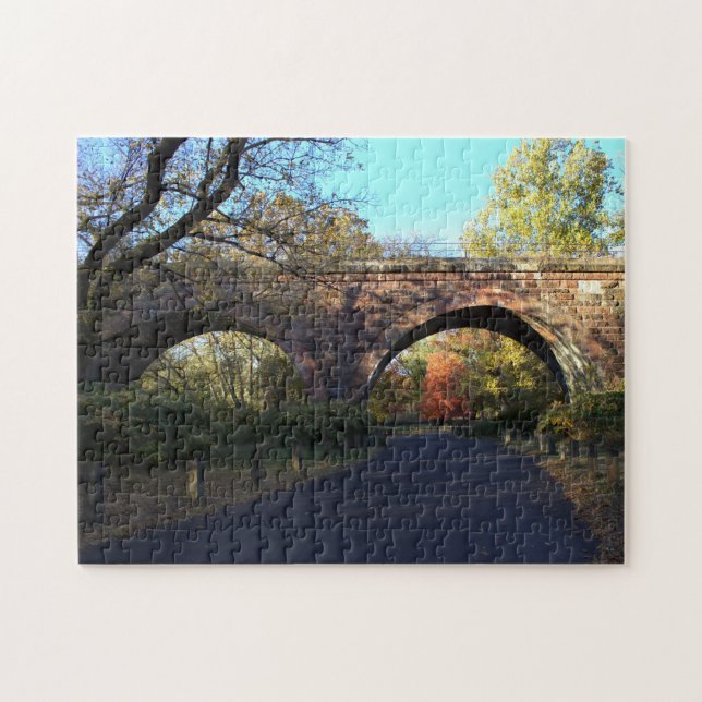 Arched Bridge in Autumn Puzzle (Horizontal)