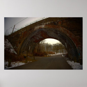 Arched Bridge in Winter Poster