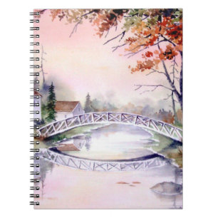 Arched Bridge Watercolor Painting Notebook