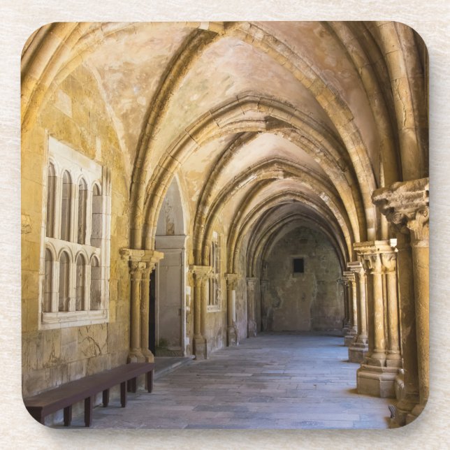 Arched Cathedral Cloister Hallway Coaster (Front)