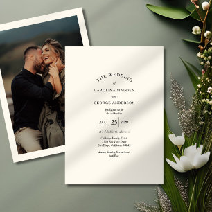 Arched Headline Photo Wedding Invitation
