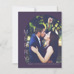 Arched Merry Holiday Photo Card