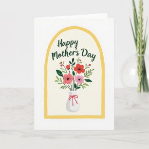 Arched Mothers Day Flowers Card