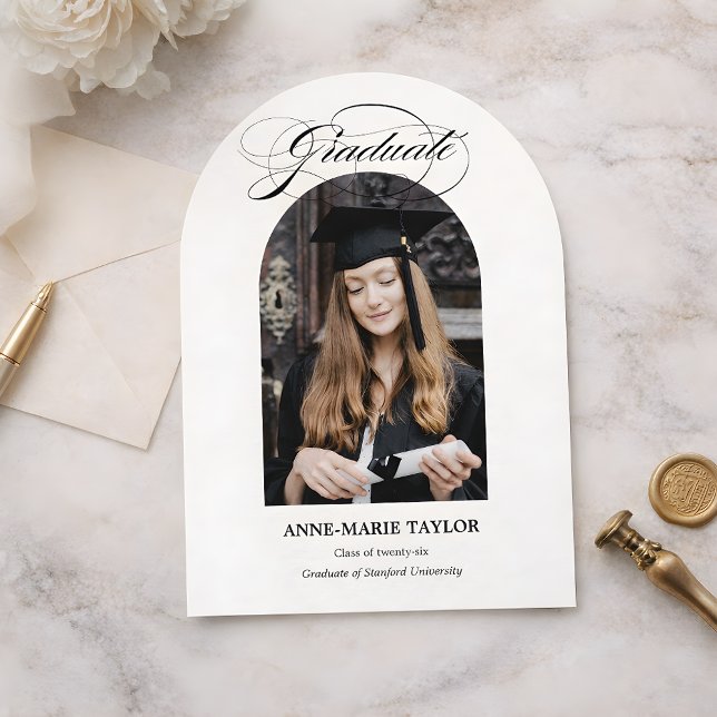 Arched Photo and Script Graduate Announcement (Creator Uploaded)