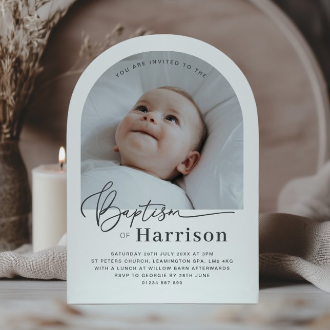Arched Photo Baptism Invitation (Creator Uploaded)
