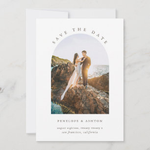 Arched Photo Curved Save the Date