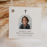 Arched Photo First Communion Boy Thank You