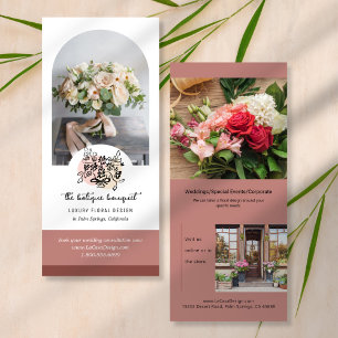 Arched Photo Floral Marketing Rack Card